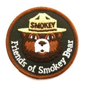 Official Friends of SMOKEY BEAR Embroidered US Forest Service Iron on patch